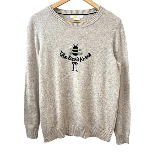 Boden Estella The Bee’s Knees Crew Neck Wool Cashmere Sequin Sweater Medium - Picture 3 of 7